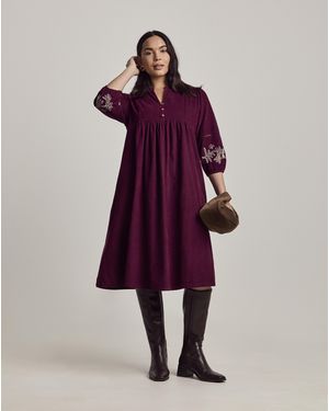 Julipa Petite Cord Midi Dress - Red