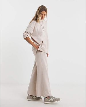 Simply Be Reverse Loop Back Joggers - White