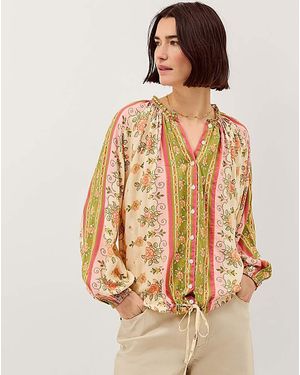 Monsoon Eline Floral Print Blouse - Brown