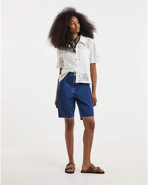 Pieces Bonnie Ss Jersey Shirt - Blue