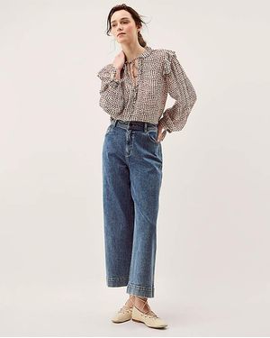 Monsoon Hope Heart Print Blouse - Blue