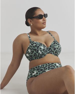 Elomi Jungle Bay Plunge Bikini Top - Green