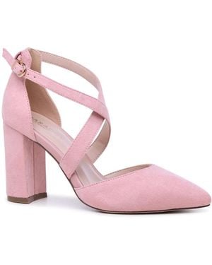 Paradox London Rachel Block Heel Shoes - Pink