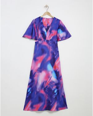 Twisted Wunder Grace Tie Dye Maxi Dress - Purple