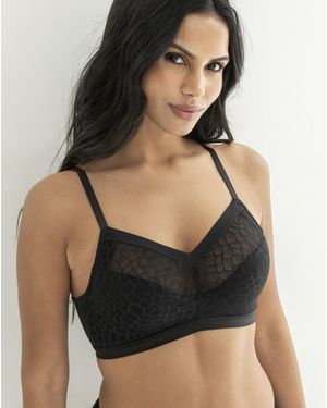 Pour Moi Pour Moi Geo Sculpt Bralet - Black