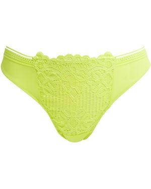 Figleaves Harper Geometric Lace Thong - Green
