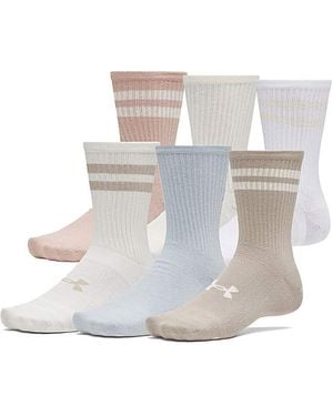 Under Armour Essential 6Pk Crew - White