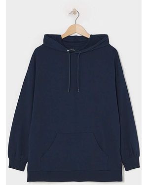 Simply Be Longline Hooded Tunic - Blue