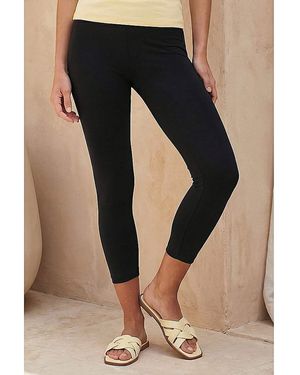 Roman Roman Elastic Waist Cropped Leggings - Blue
