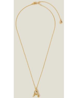 Accessorize Plated Pendant Necklace - Natural