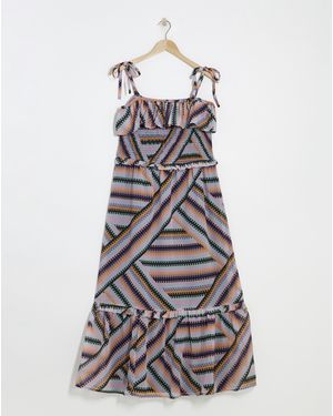 Lovedrobe Printed Maxi Dress - White