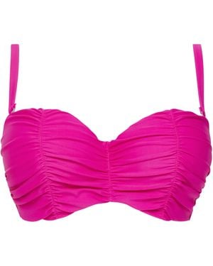 Figleaves Figleaves Fiji Ruched Detail Bikini Top - Pink
