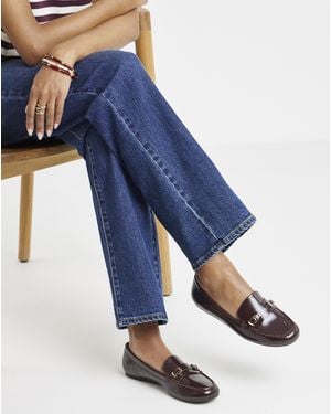 JD Williams Double Buckle Detail Loafer Ex Wide - Blue