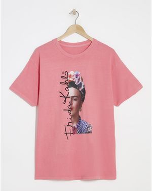Simply Be Frida Kahlo License T-Shirt - Pink