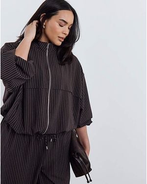 Simply Be Chocolate Funnel Neck Top - Black