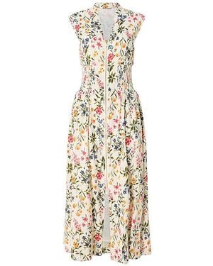 Joe Browns Jb Jemima Floral Cotton Dobby Dress - Metallic