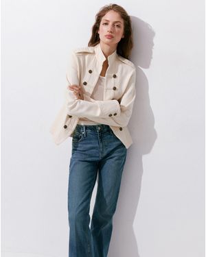 Mango Violeta High Rise Flared Jean - Blue