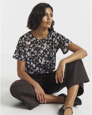 Simply Be Mesh Relaxed Fit T-Shirt - Black