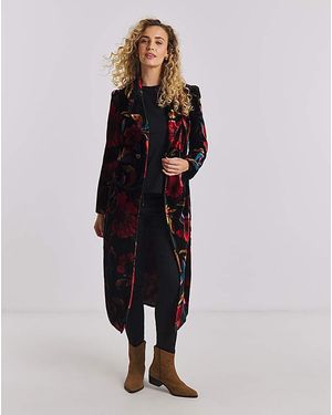 Joe Browns Statement Printed Coat - Blue