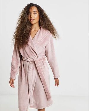 Pretty Secrets Fleece Dressing Gown - Pink