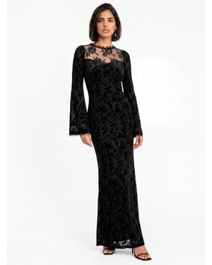 Maya Deluxe Floral Print Dress - Black
