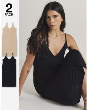 Pretty Secrets 2Pk Maxi Full Slips - Black