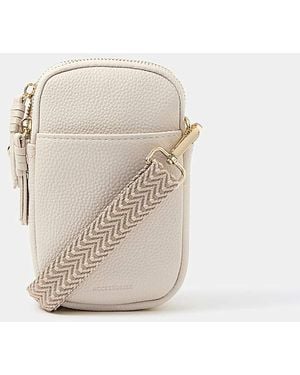 Accessorize Double Pouch Phone Bag - Natural
