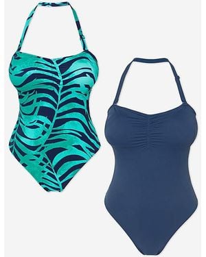 JD Williams Value 2 Pack Swimsuits - Blue