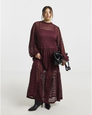 Simply Be Tiered Lace Maxi Dress