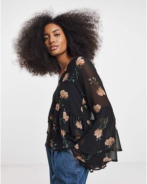 Simply Be Georgette Historical Blouse - Multicolour