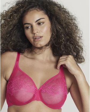 Gossard Glossies Lace Plunge Bra - Purple