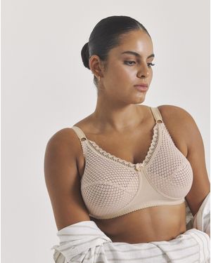 Miss Mary Of Sweden Miss Mary Cotton Dots Bra Skintone - Brown