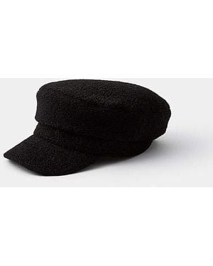 Accessorize Boucle Baker Boy Hat - Black