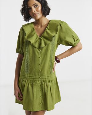 Native Youth Ny Drop Hem Mini - Green
