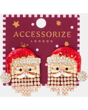 Accessorize Santa Claus Earrings - Red