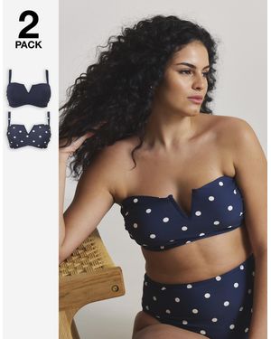 MAGISCULPT 2 Pack Bandeau Bikini Tops - Black