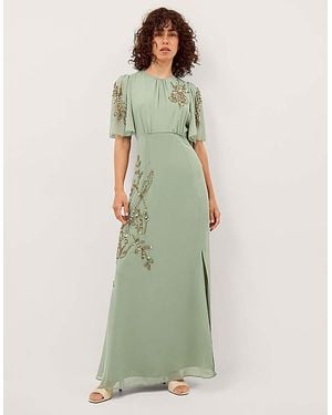 Monsoon Skyler Embellished Maxi Dress - Green