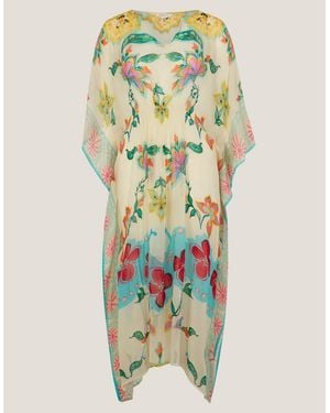 Monsoon Gloria Floral Print Kaftan - Multicolour