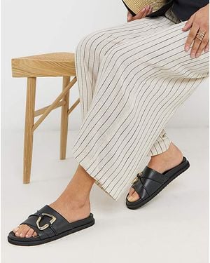 JD Williams Oversized Trim Mule Sandal Wide - White
