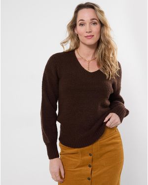 Joe Browns Oh So Cosy V-Neck Jumper - Brown