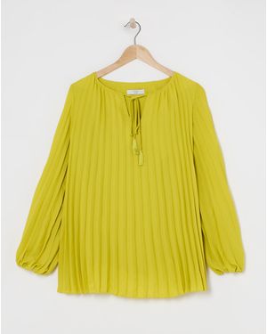 Joanna Hope Pleated Blouse - Yellow
