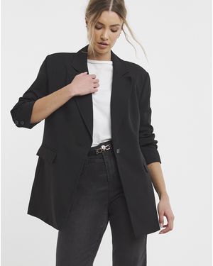 Simply Be Oversized Single Breasted Blazer - Black