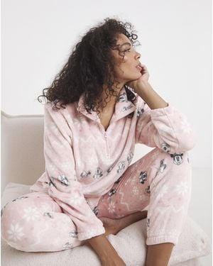 Disney Mickey Mouse Fleece Lounge Set - Pink