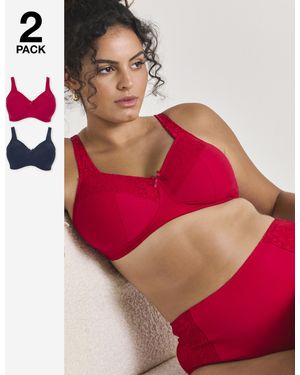 Pretty Secrets 2 Pack New Sarah Full Cup Non Wired Bras