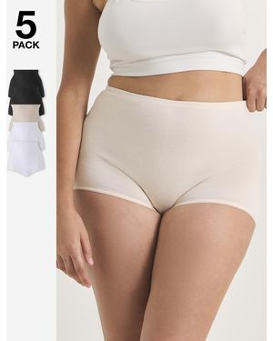 Pretty Secrets 5 Pack Comfort Shorts - Natural