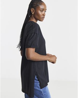 Simply Be Oversized V Neck T-Shirt - Black