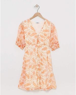 Simply Be Skater Dress With Lurex - Pink