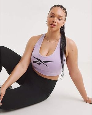 Reebok Lux Vector Racer Bra - Purple