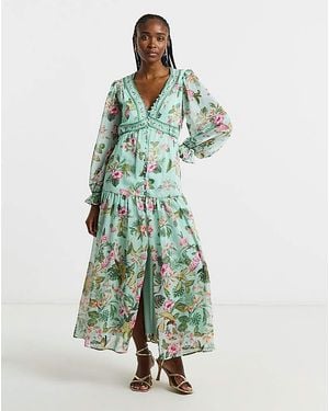 Joanna Hope Printed Button Through Dress - Green