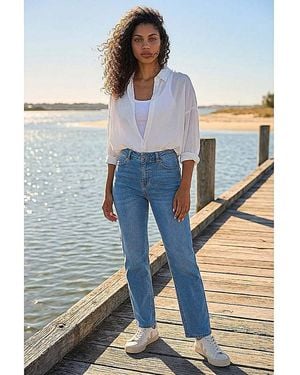 Roman Petite Stretch Straight Leg Jeans - Blue